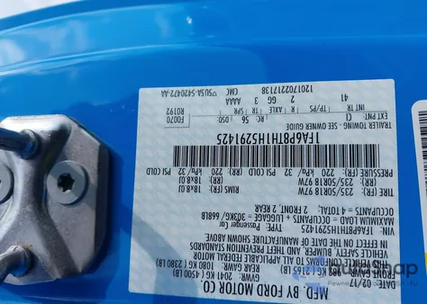 2017 Ford Mustang Ecoboost из США, поврежденный, VIN 1FA6P8TH1H5291425